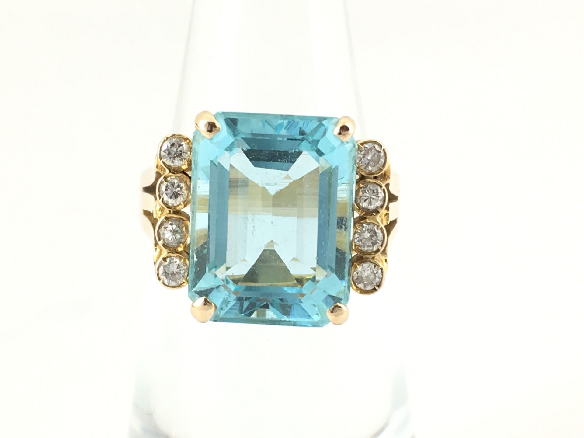 K18（750）Diamond / Colored Stone  5.4g RING #9