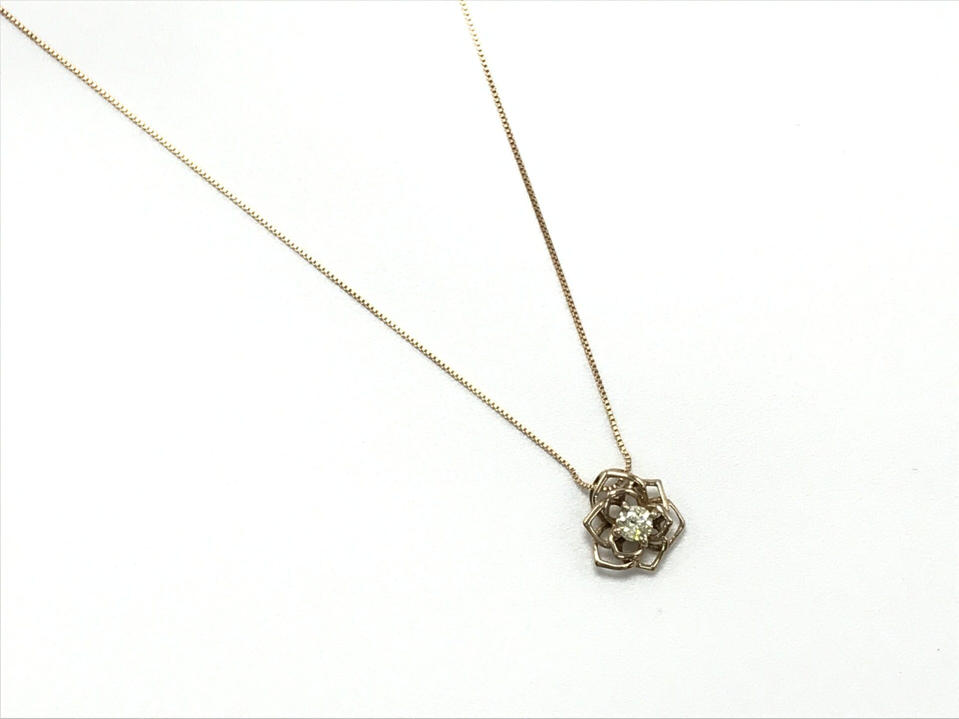 D0.10ct K18 1.3g Necklace 40cm